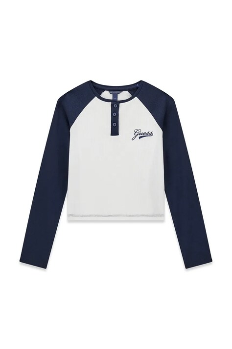 Guess longsleeve dziecięcy bawełniany z elastanem biały J6YI31 K4433