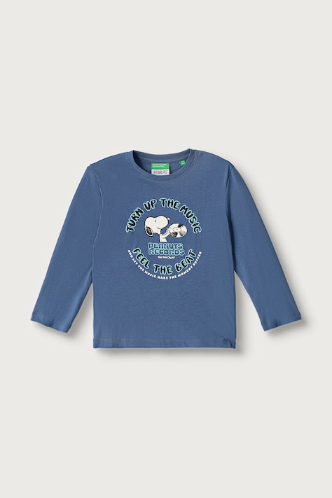 United Colors of Benetton Longsleeve dziecięcy bawełniany niebieski 3I1XG10NF