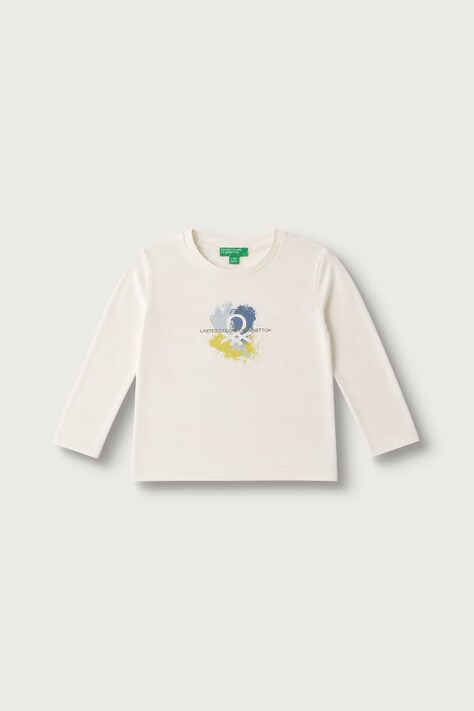 United Colors of Benetton Longsleeve damski bawełniany beżowy 3ATNG10NK