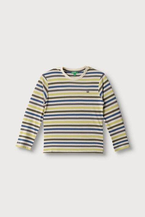 United Colors of Benetton Longsleeve dziecięcy bawełniany beżowy 35NUG10NO