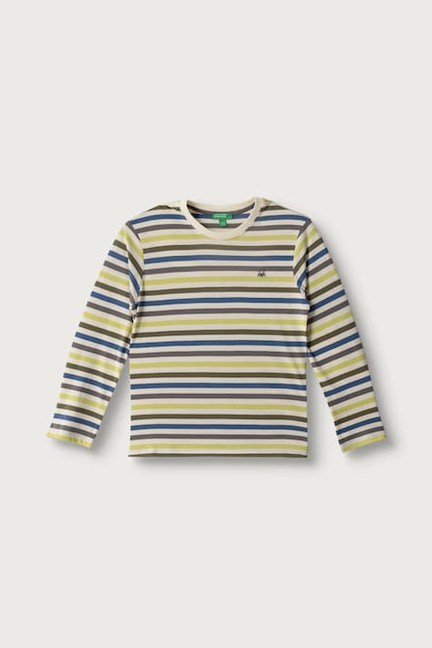 United Colors of Benetton Longsleeve dziecięcy bawełniany beżowy 35NUG10NO