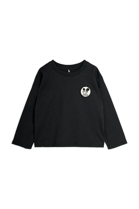 Mini Rodini T-shirt dziecięcy bawełniany Ritzratz czarny 26720145
