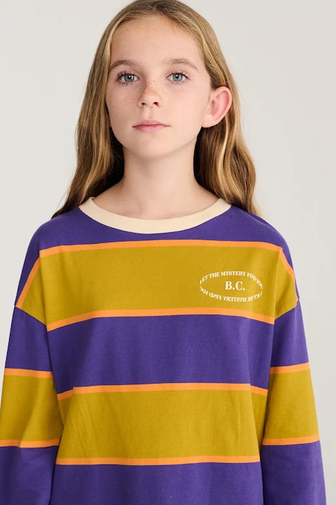 Bobo Choses a maniche lunghe per bambini in cotone Mystery gialla B226AC019