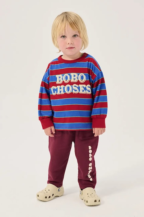 Bobo Choses Μακρυμάνικο παιδικό βαμβακερό μπλε B226AB098
