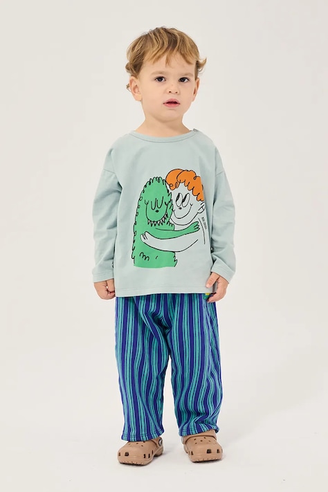 Bobo Choses majica dugih rukava za bebe od pamuka Hug Hairy Monster plava B226AB040