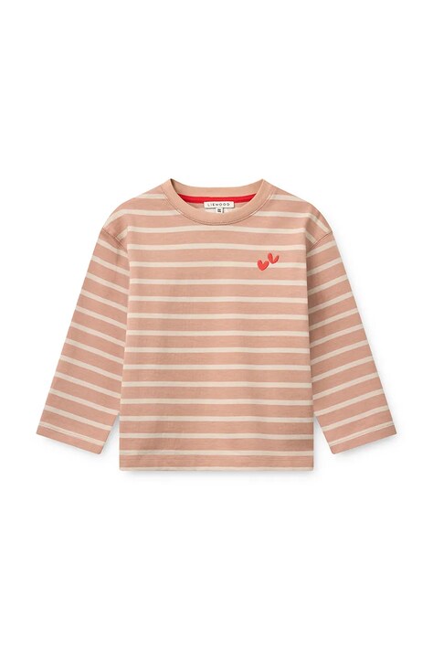 Liewood Longsleeve dziecięcy bawełniany Tyler Stripe LS T-shirt różowy LW20354