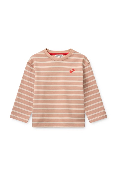 Liewood Longsleeve dziecięcy bawełniany Tyler Stripe LS T-shirt różowy LW20354
