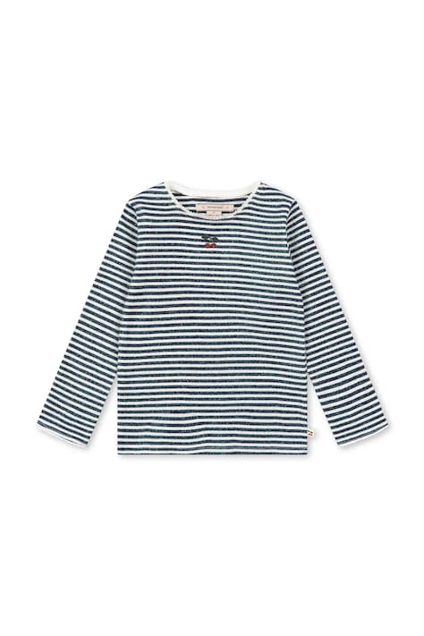 Konges Sløjd Tričko s dlhým rukávom detské s bavlnou ROLI STRIPE BLOUSE OCS modré KS107376