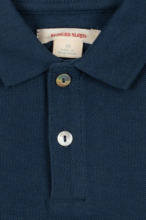 Konges Sløjd Longsleeve dziecięcy bawełniany FLORIAN LS POLO GOTS granatowy KS106024