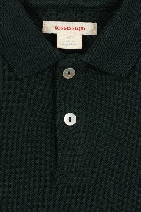 Konges Sløjd Longsleeve dziecięcy bawełniany FLORIAN LS POLO GOTS czarny KS106024