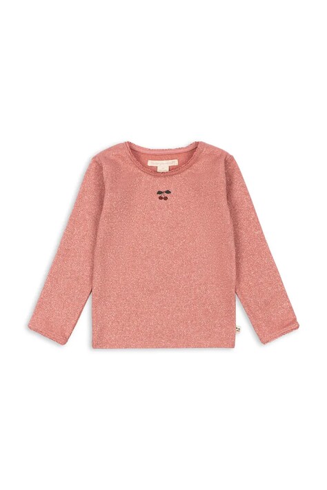 Konges Sløjd Majica dugih rukava za djecu s pamukom ROLI BLOUSE OCS roza KS106214