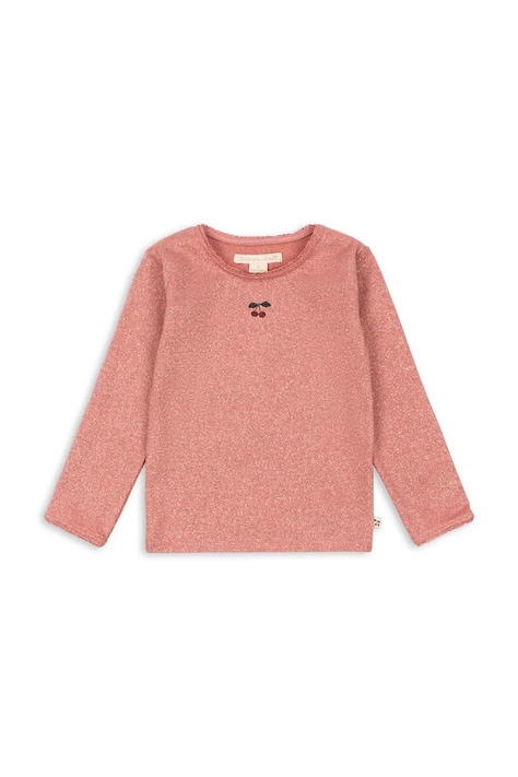 Konges Sløjd Majica dugih rukava za djecu s pamukom ROLI BLOUSE OCS roza KS106214