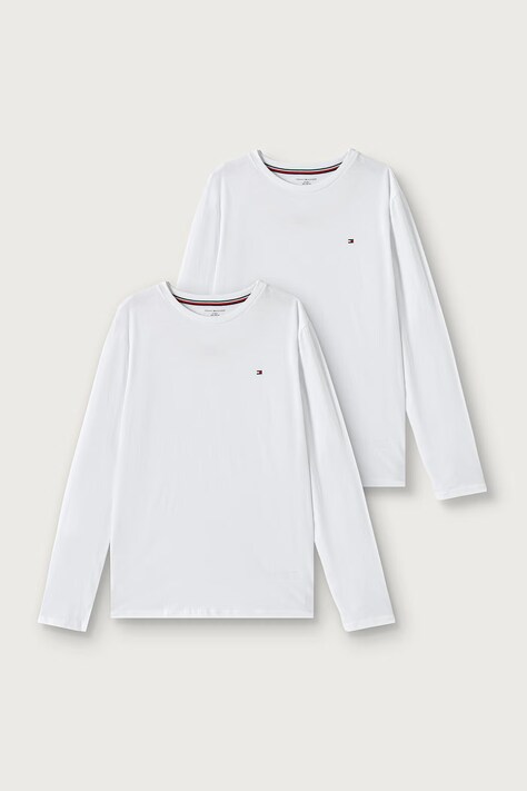 Tommy Hilfiger Longsleeve pentru copii din bumbac pachet de 2 alb UK0UK00077