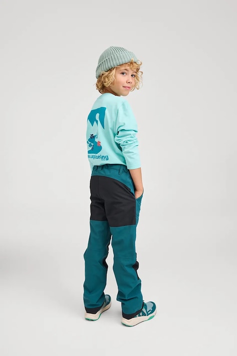 Reima longsleeve dziecięcy z bawełną Tosikiva turkusowy 5200472A