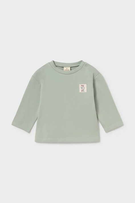 Mayoral Newborn longsleeve niemowlęcy z bawełną turkusowy 2084