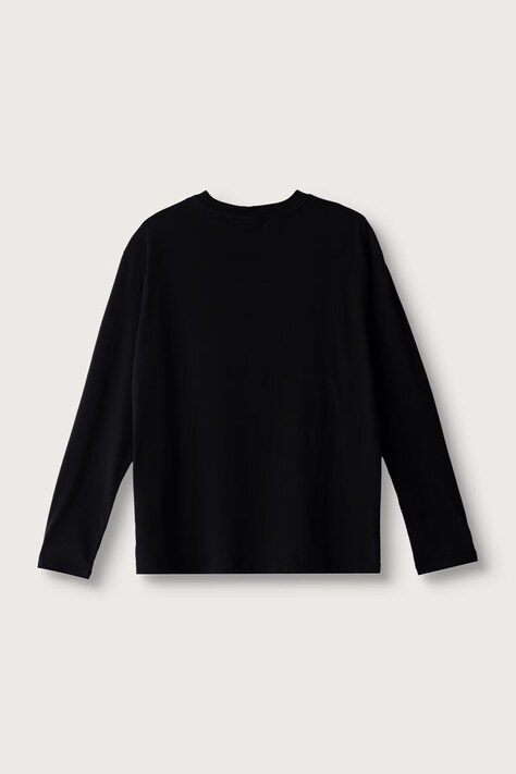 Napapijri Tričko s dlhým rukávom detské bavlnené S-NEW BOX LOGO LS čierne NP0A8B3N9411