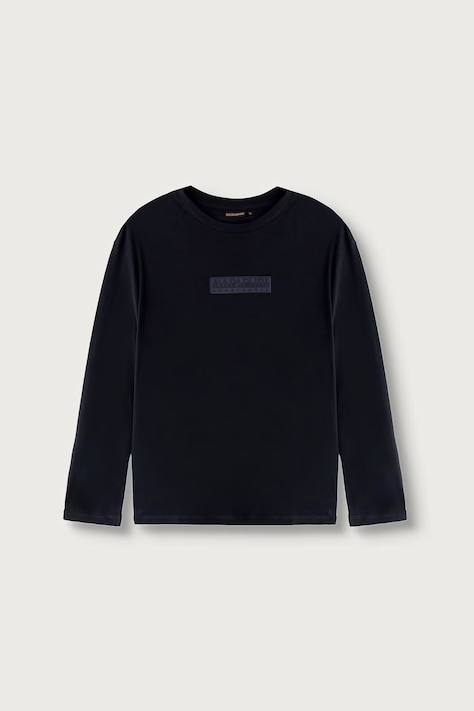 Napapijri Longsleeve dziecięcy bawełniany S-NEW BOX LOGO LS granatowy NP0A8B3N1761