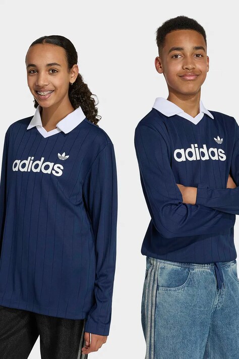 adidas Originals longsleeve dziecięcy granatowy HZ9638
