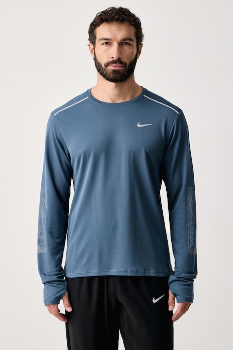 Nike Longsleeve do biegania męski Miler UV Dri-FIT granatowy IO1233.438
