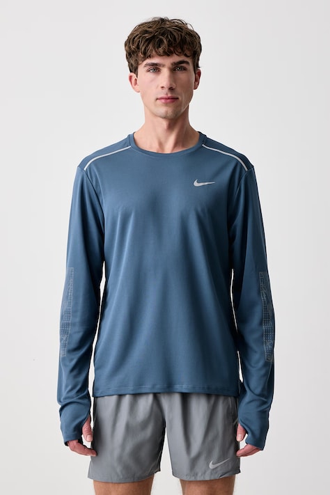 Nike Bežecké tričko s dlhým rukávom pánske Miler UV Dri-FIT tmavomodré IO1233.438