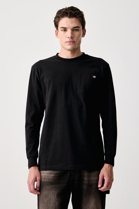 Dickies Longsleeve męski bawełniany czarny DK0WL450BLK1