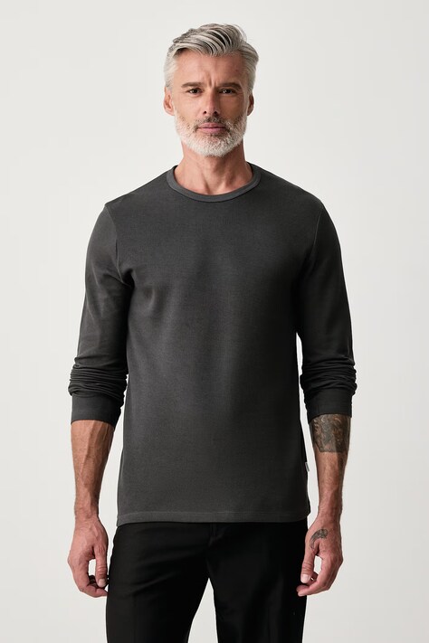 Lindbergh Longsleeve męski bawełniany szary 30.403021