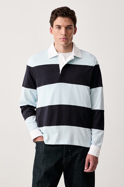 rag & bone Longsleeve męski bawełniany niebieski RF9326FT2TM