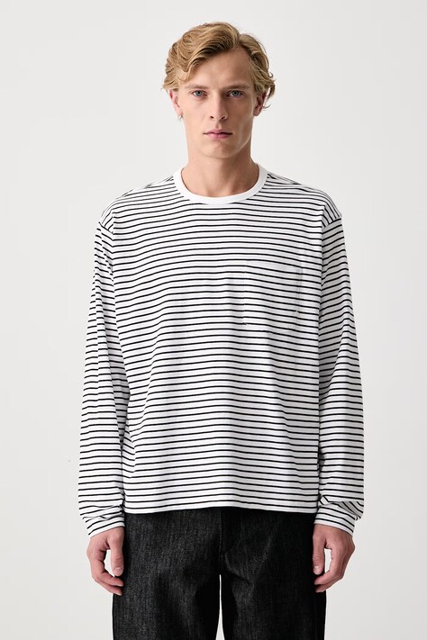 rag & bone Longsleeve męski bawełniany biały RF0C26FT2TM