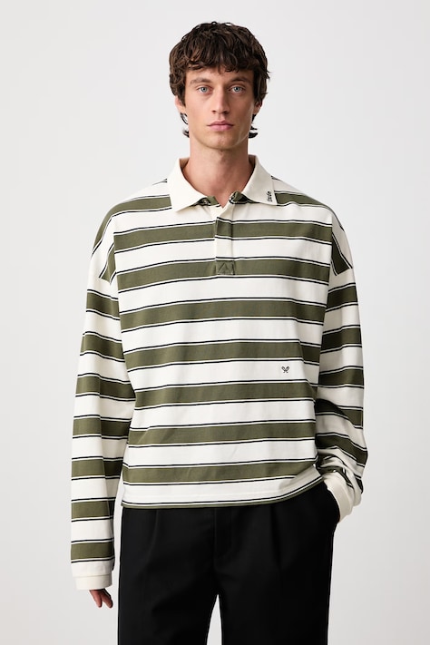 RHUDE Fontaine a maniche lunghe da uomo in cotone beige RHFW26PO01358