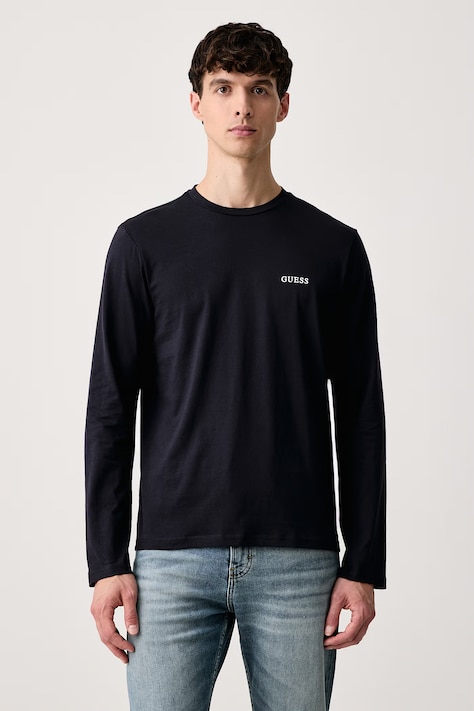 Guess Longsleeve pentru bărbați din bumbac pachet de 3 bleumarin U6BG04 K5370