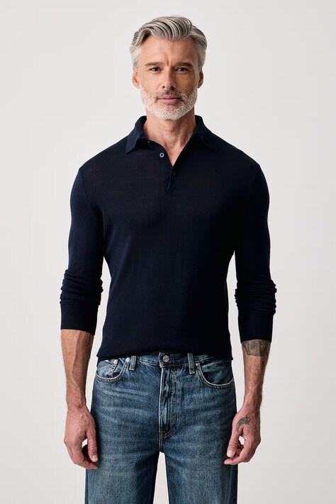 Guess Sweter męski wełniany NASSER granatowy M6BR41 Z1588