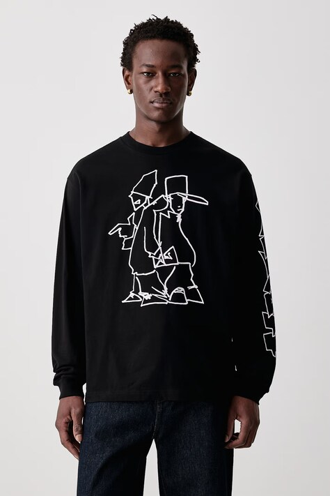 Carhartt WIP Blinkerfluid T-Shirt longsleeve męski bawełniany czarny I037238