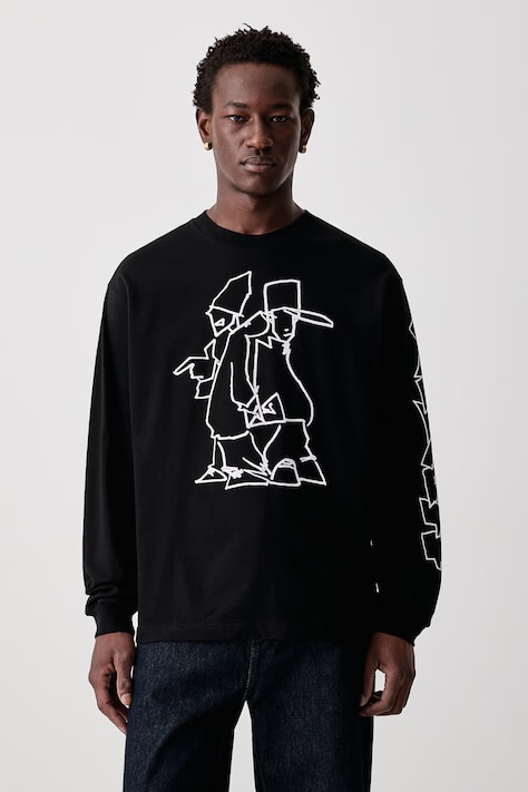 Carhartt WIP Blinkerfluid T-Shirt longsleeve męski bawełniany czarny I037238