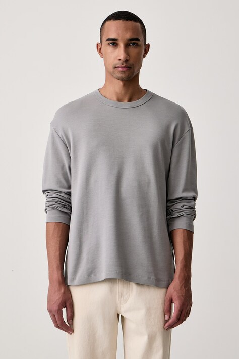Marc O'Polo Longsleeve męski bawełniany szary 5000017100