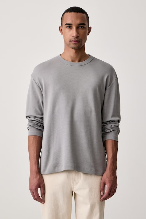 Marc O'Polo Longsleeve męski bawełniany szary 5000017100