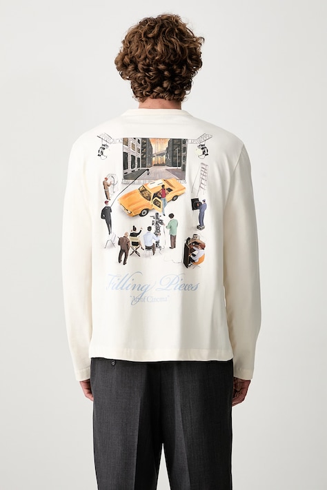 Filling Pieces longsleeve męski bawełniany beżowy 422631500360