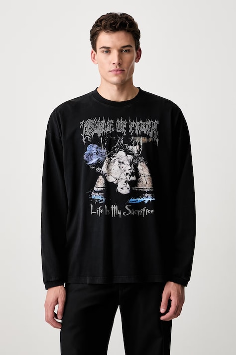 Vetements Cof Sacrifice longsleeve męski bawełniany czarny MH27LS206B