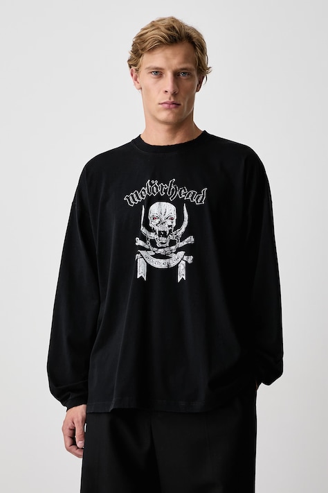 Vetements Vetements x Motorhead longsleeve męski bawełniany czarny MH27LS244B