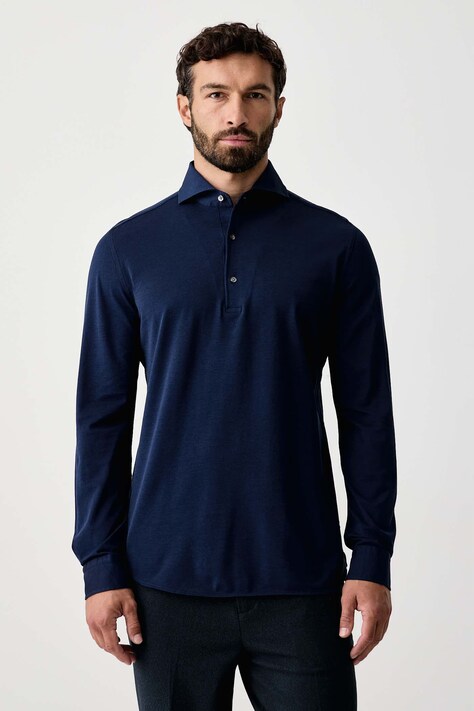 FAY Longsleeve męski bawełniany granatowy NPMB1531400YPC