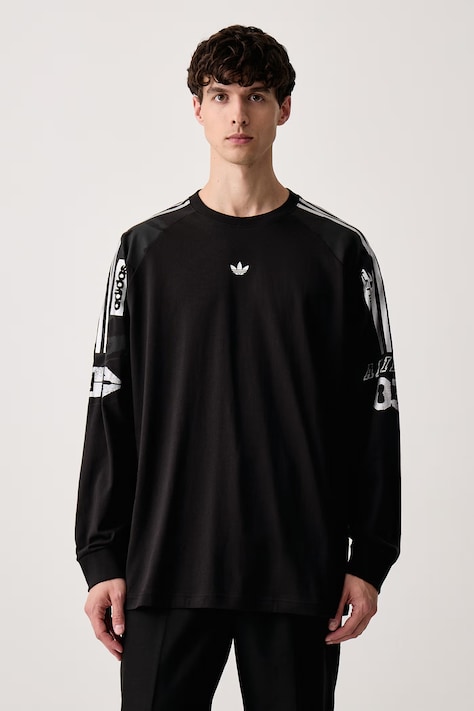 adidas Originals Majica z dolgimi rokavi moška bombažna Adilenium 6 črna LH3328