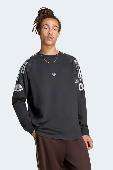 adidas Originals Longsleeve męski bawełniany Adilenium 6 czarny LH3328