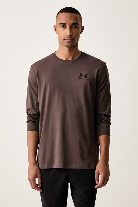 Under Armour Longsleeve treningowy męski z bawełną SPORTSTYLE LEFT CHEST brązowy 1329585.200