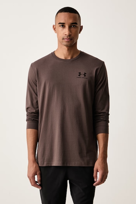 Under Armour Longsleeve treningowy męski z bawełną SPORTSTYLE LEFT CHEST brązowy 1329585.200