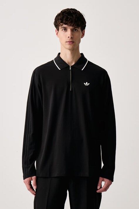 adidas Originals Πόλο ανδρικό με βαμβάκι μαύρο KE4133
