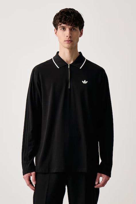 adidas Originals Πόλο ανδρικό με βαμβάκι μαύρο KE4133