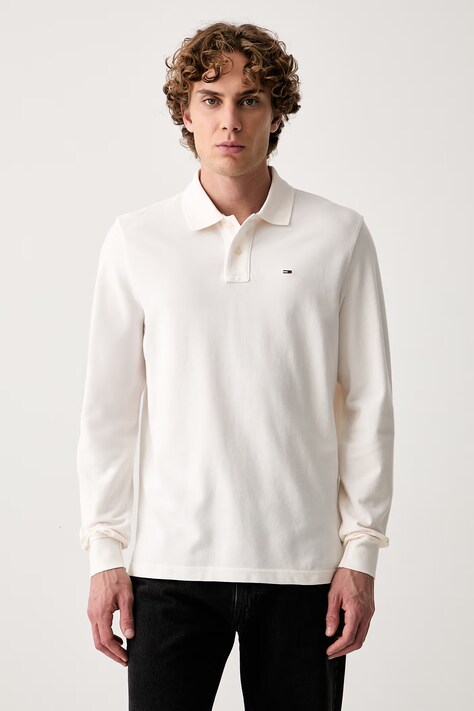 Tommy Jeans longsleeve męski bawełniany beżowy DM0DM23630