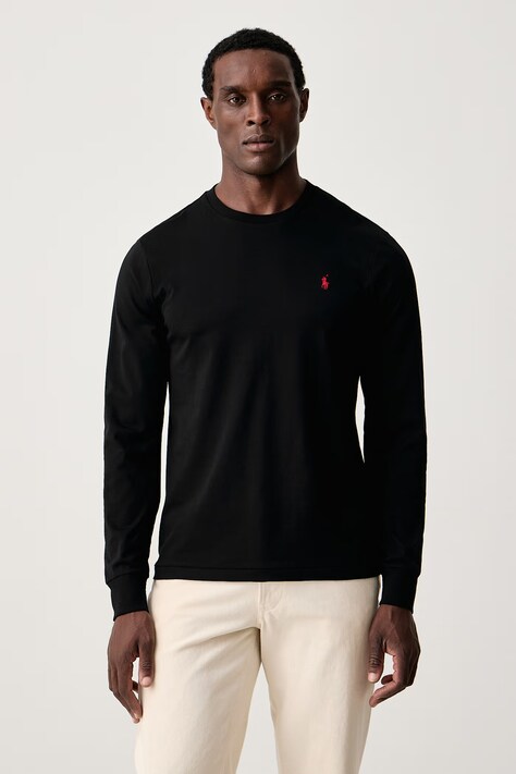 Polo Ralph Lauren Longsleeve męski bawełniany czarny 710671468