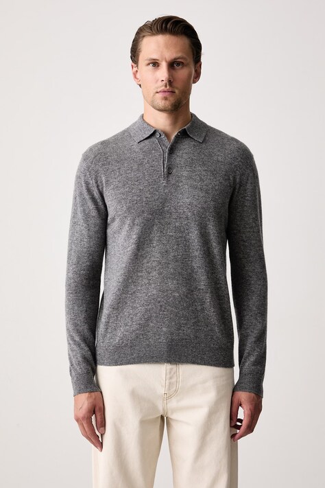 United Colors of Benetton Sweter męski wełniany szary 1002U301Y