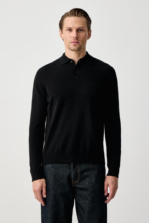 United Colors of Benetton Sweter męski wełniany czarny 1002U301Y
