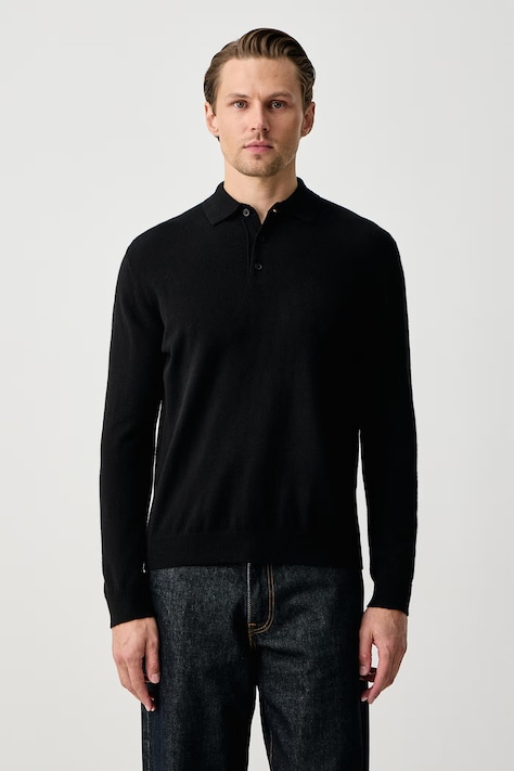 United Colors of Benetton Sweter męski wełniany czarny 1002U301Y